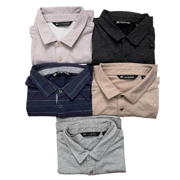 Lot of 5 Travis Mathew Golf Polo Shirt Mens Size L Short Sleeve Performance
